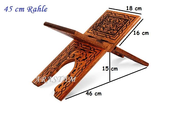 

Burning Pattern Wooden Folding Book Stand,Handmade Wooden Magazine Bookshelf,Quran Stand,Bible Holder,Wood Carving Rack,