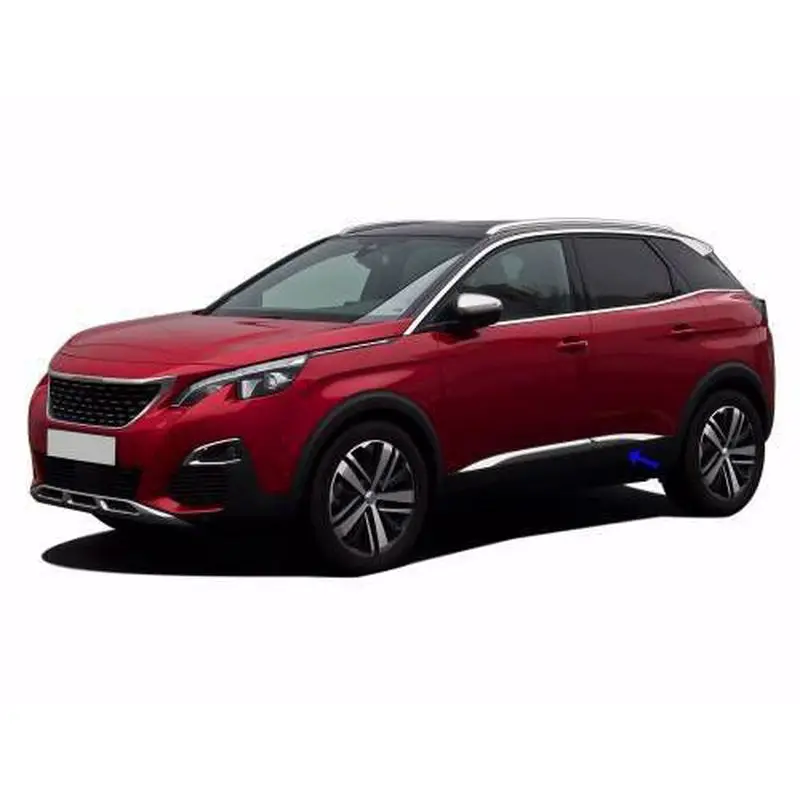 For Peugeot 3008 2016 and later Chrome Side Door Trim Cover Streamer Moulding Stainless Steel spoiler auto styling car modify