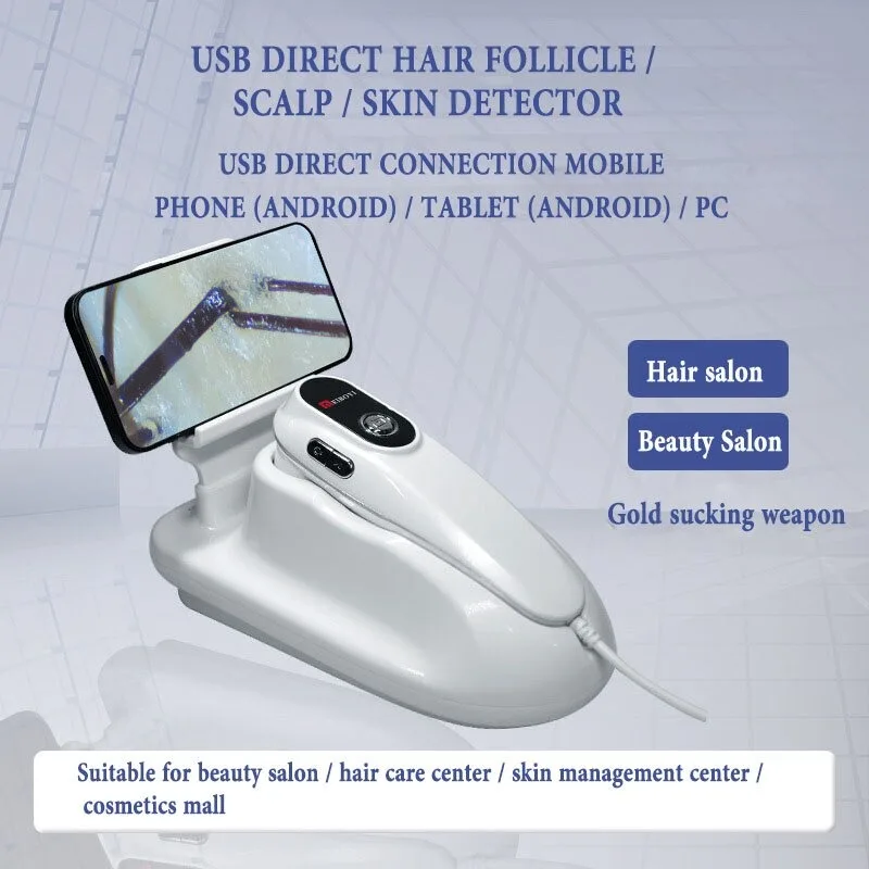 2 Probe 5X-200X Usb Intelligente Dermal Haarfollikel Detector Huid Haar Uv Analyzer Huid Testen Onderzoek Vergrootglas Analyzer