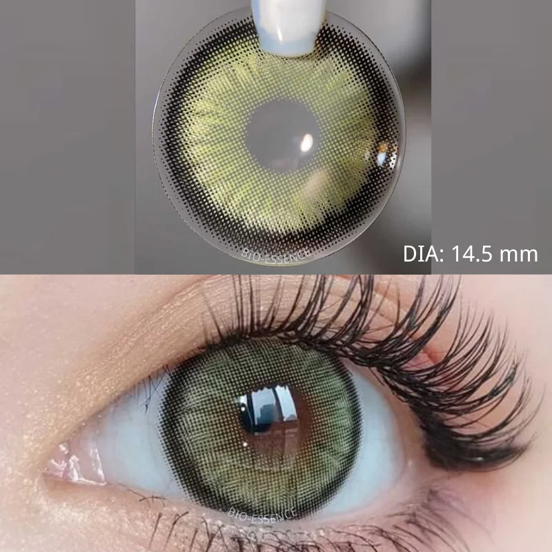 Bio-Essence 1 Paar Kleur Contactlenzen Voor Ogen Natuurlijke Bruine Lenzen Beauty Fashion Red Lense Blue Lenzen Groen Oogcontact