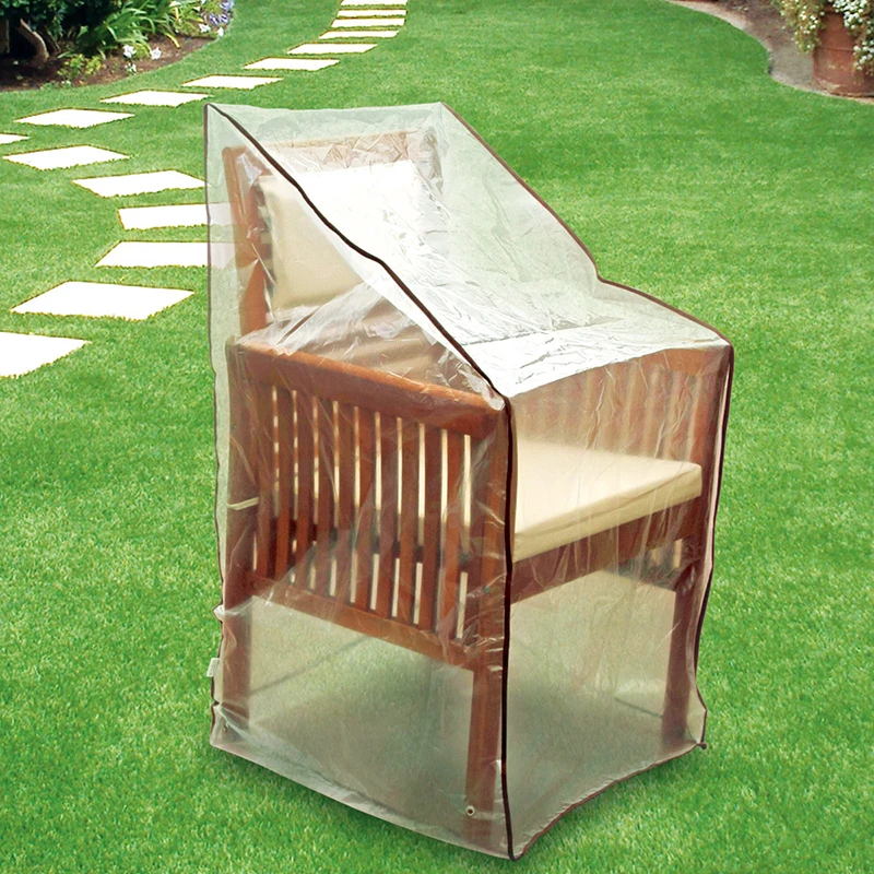 Outdoor Furniture Protection Cover 70 x 70 Transparent, For Single Armchair, Easy To Use HOMAKS Made In Turkey