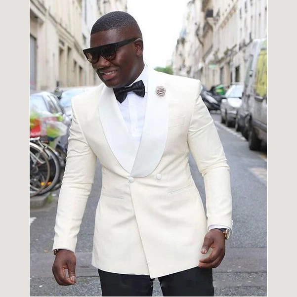 Mens white wedding suit best sale