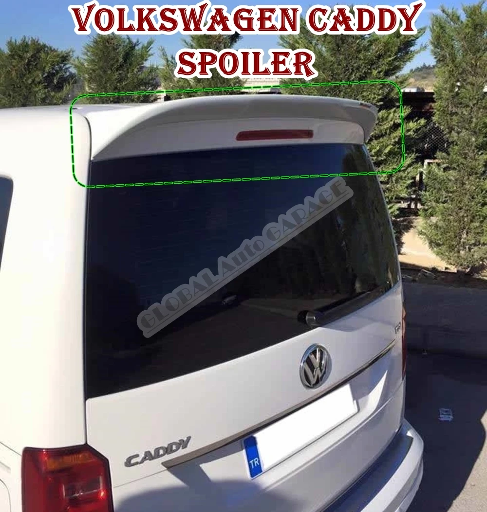 For Vw Volkswagen Caddy 2016 2020 Spoiler Auto Accessory Universal Spoilers Car Antenna Diffuser Flaps Spilitter Ornament Sport