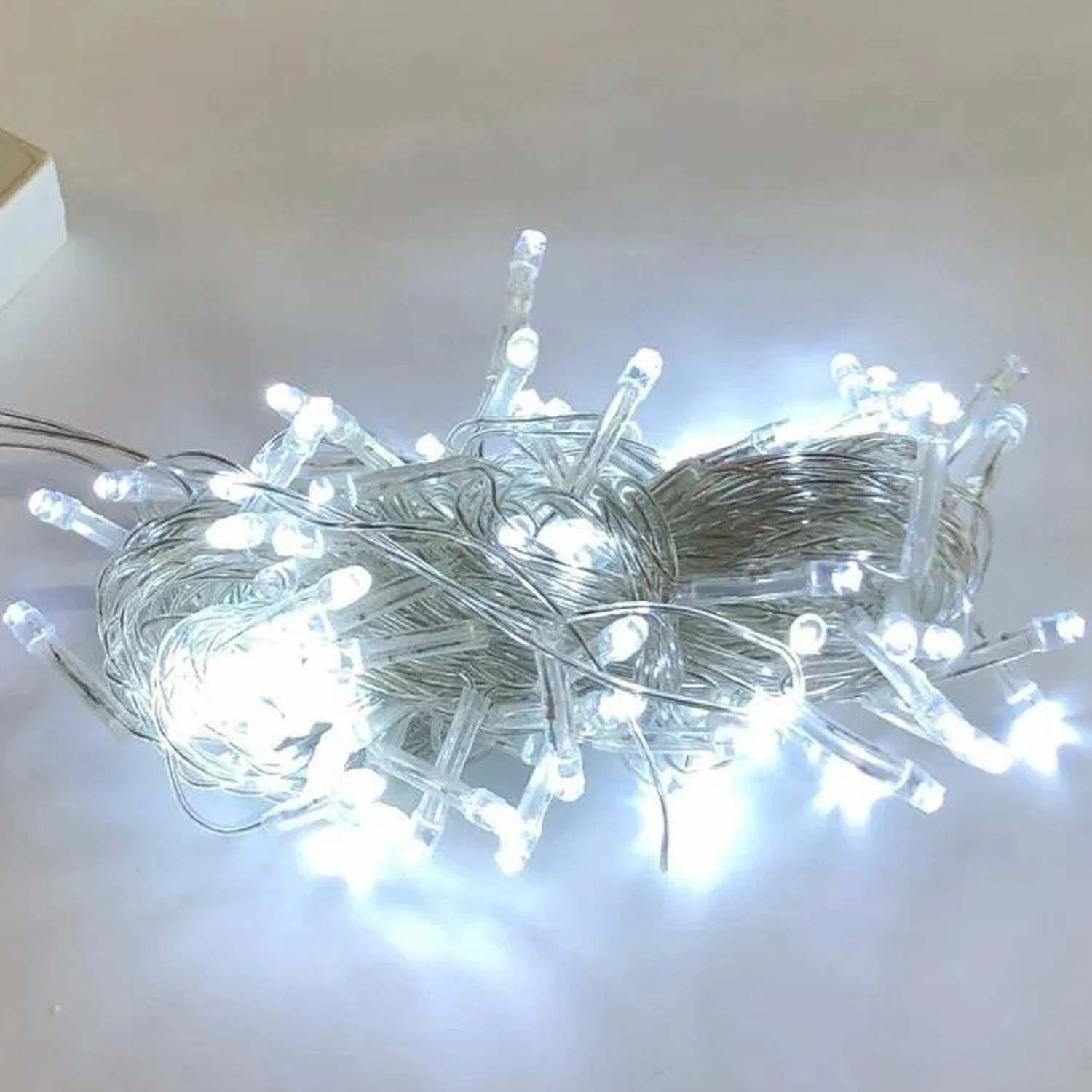 Pisca Pisca Cascata Iluminação de Natal 400 LEDs 10 Metros 8 Funções Branco Frio 110V Decoração de Natal