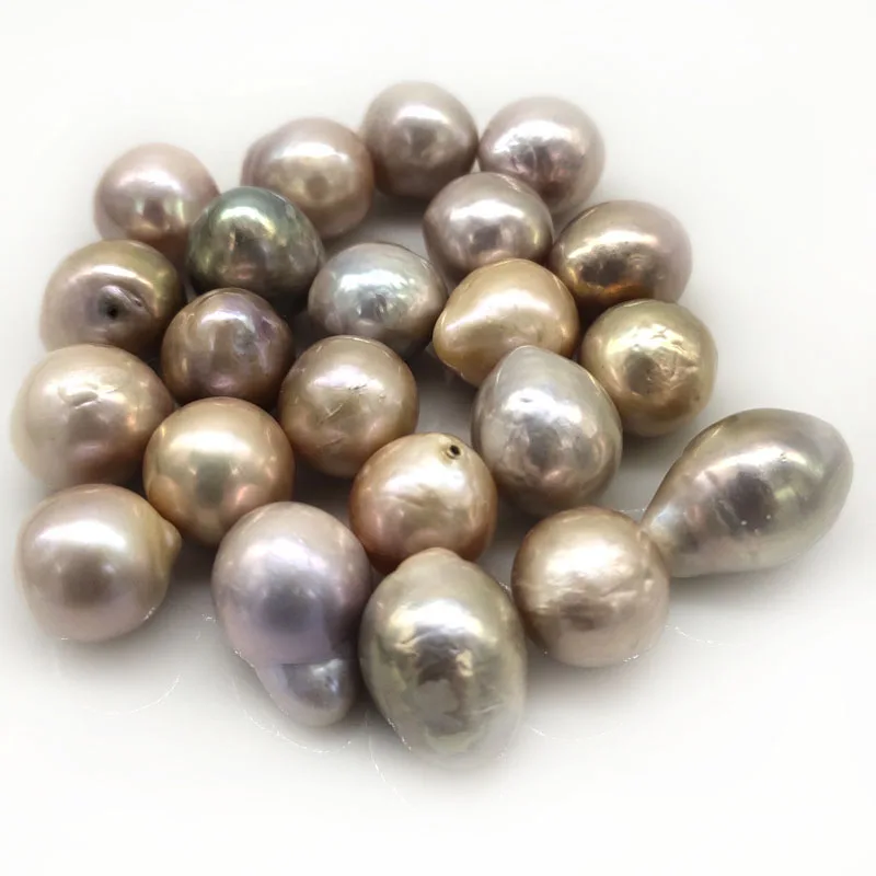 Wholesale AAA High Luster 11-14mm Natural Pink Loose Baroque Pearls