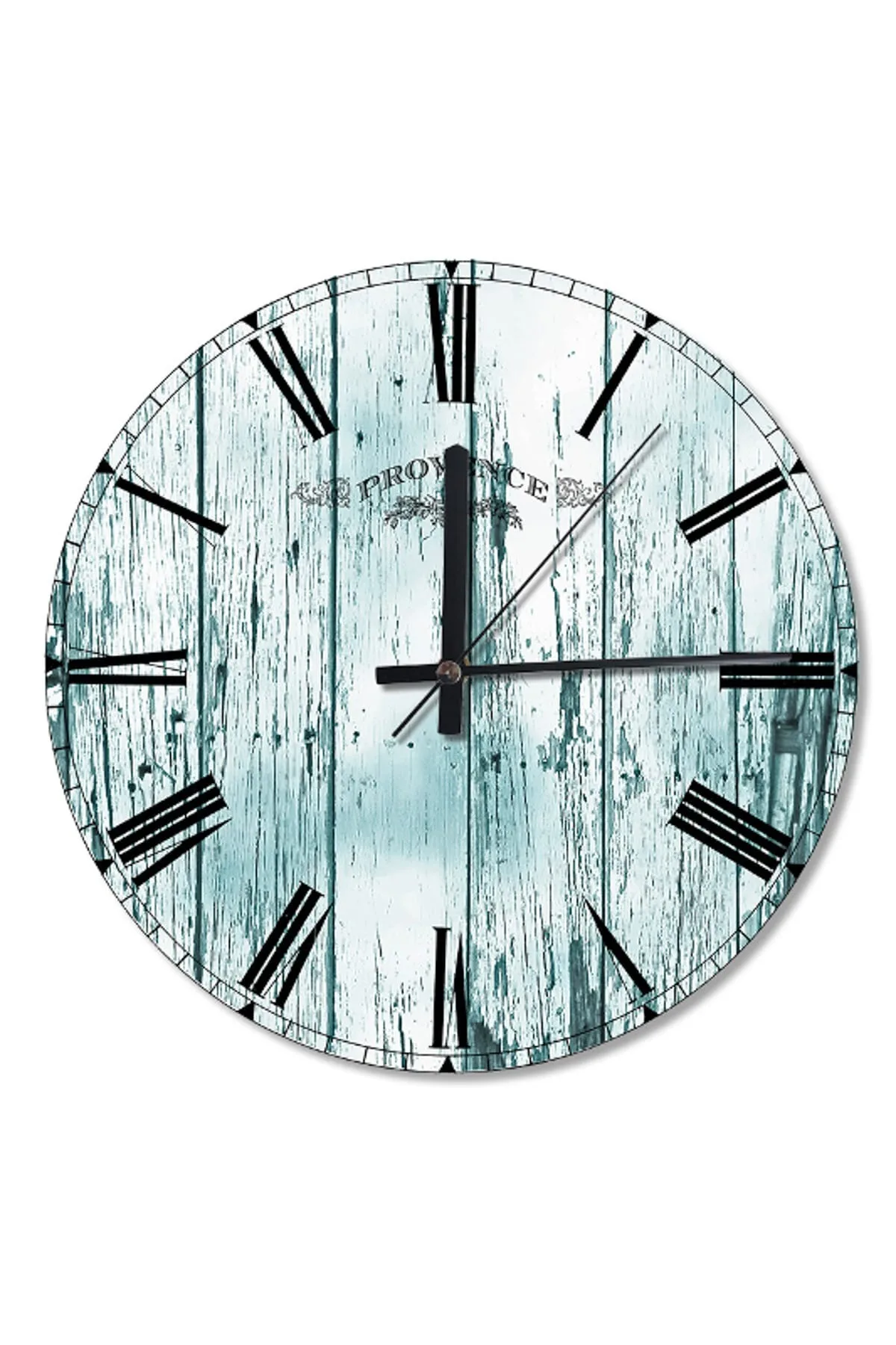 30 Cm Diameter Cracked Blue Wood Wooden Wall Clock Specialty Clock Home Decoration Gift Wall Clock Classy Stylish Clock