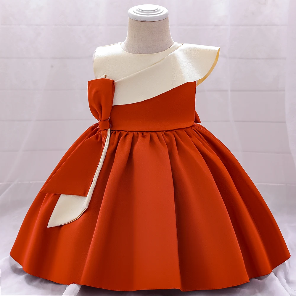 Big Bow Baby Girl Dress Toddler Baptism 1st Birthday Party Princess Prom Kids Dresses for Girls Christmas Bridemaid Wedding Gown