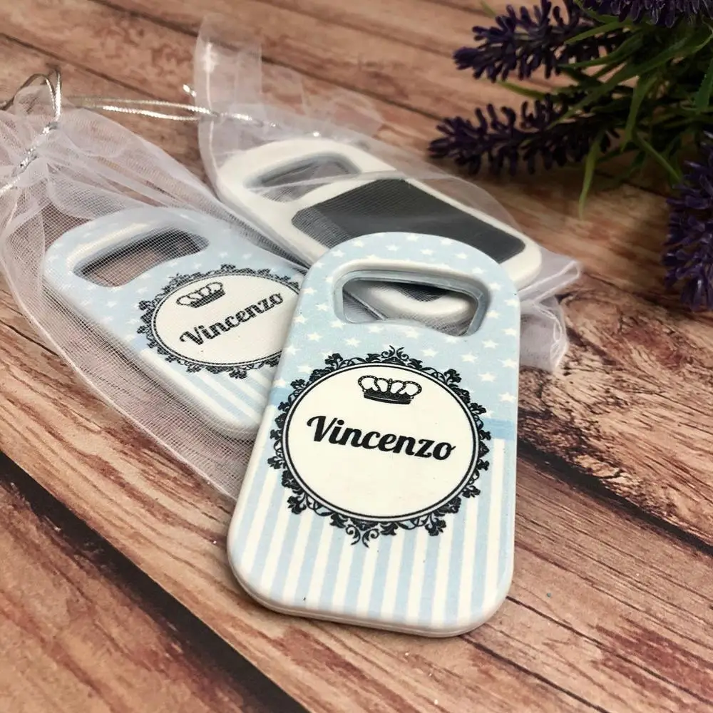 Baby Shower Personalized Magnet Bottle Openers Newborn Gifts Fridge Magnets New First Birthday Favors Gift for Guests