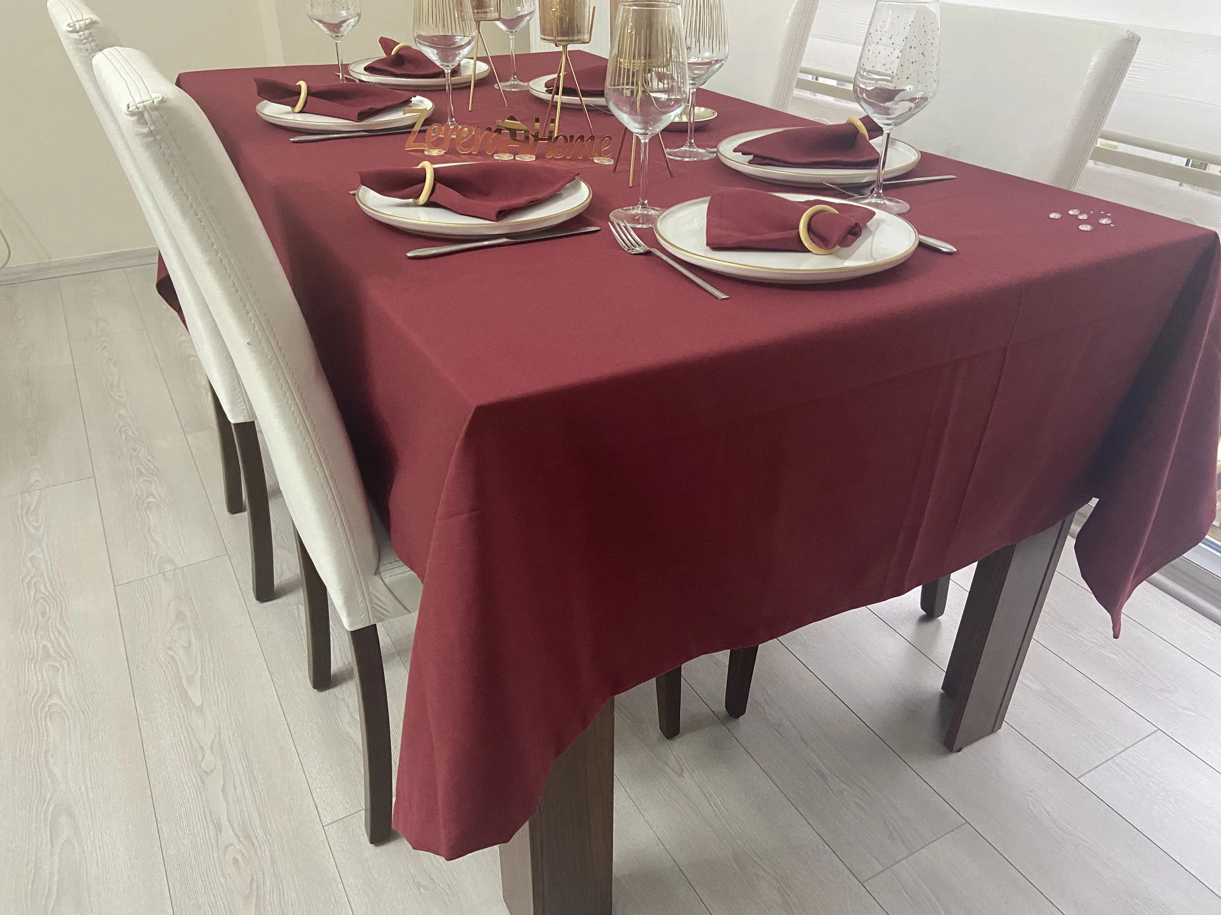 Table Cloth Square Rectangle Large Tablecloth Cover Waterproof Very Suitable For Weddings Restaurants Kitchens Burgundy Color