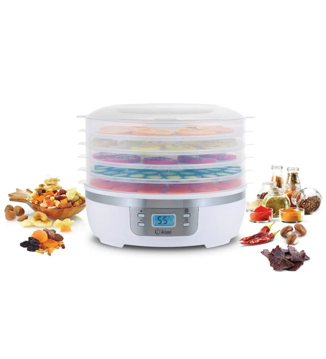 Kiwi KFD-5150 Digital Food Dehydrator Food Dehydrator Dryer Home Food Dehydrator Electric Air Dryer Quick Drying Fruit pulp