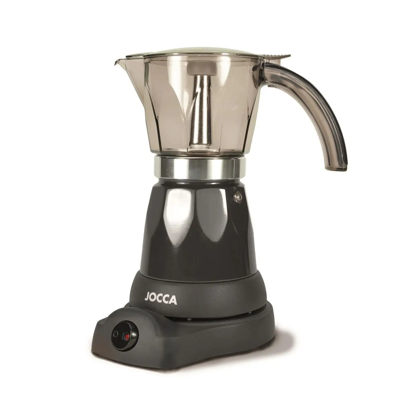 Induction coffee maker, electric and portable from JOCCA. Italian coffee EXPRESSO for 6 professional cups. Compact electric kettle with always hot