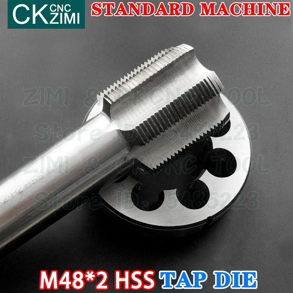 M48*2 M48x2 HSS Straight Xử Lý Tiêu Chuẩn Máy Die Tap Tốc Độ Cao Thép Dây Khai Thác Khoan Vòng Die Tap và Die Set Công Cụ