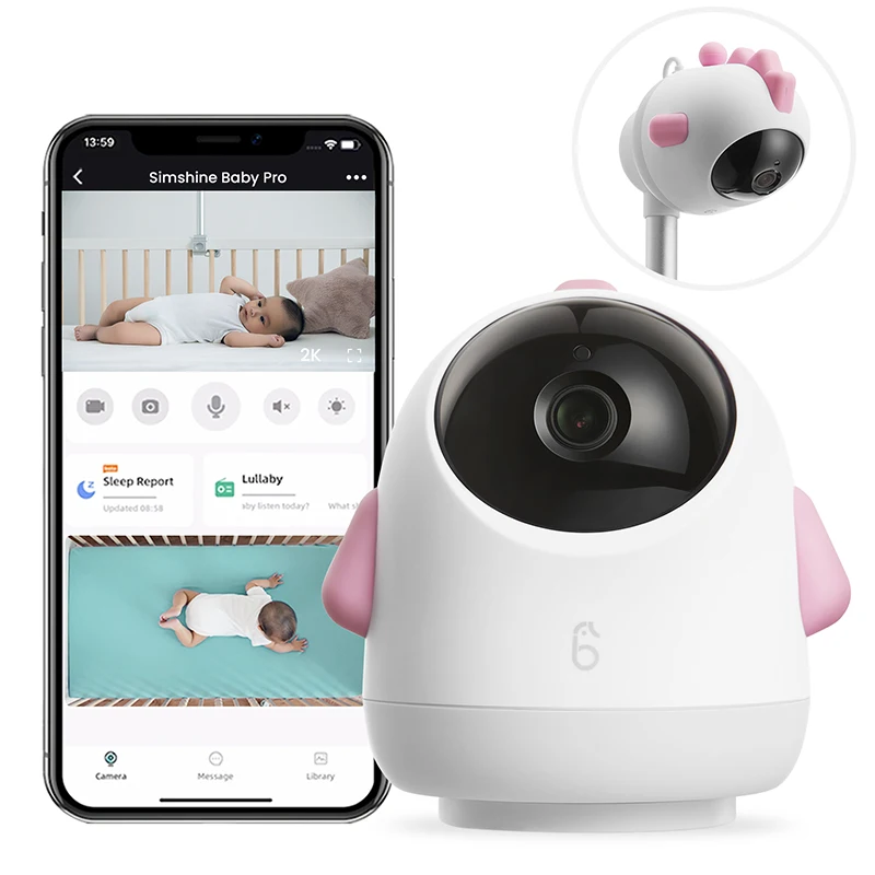 Simshine Video Color Baby Monitor Smart Home 5G Wireless Wifi Surveillance Security Camera Baby Cry Soothe Monitor Gift For Baby