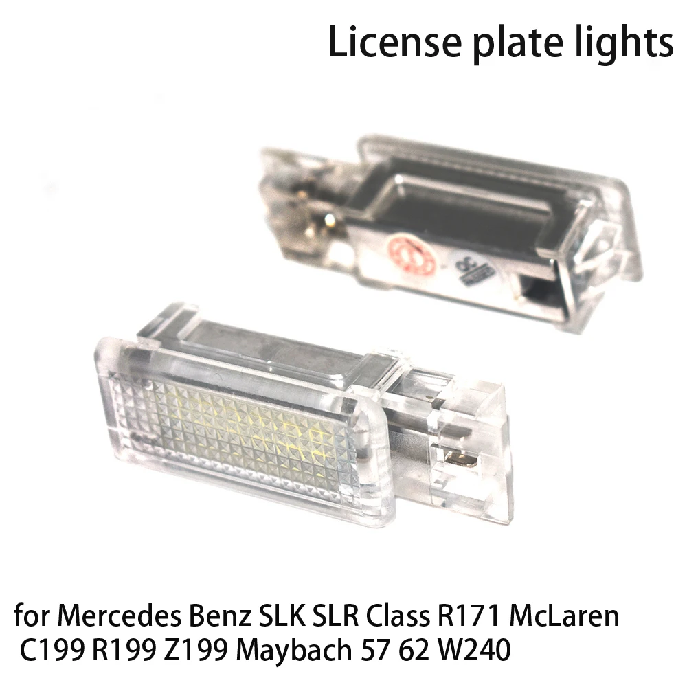 Car Number License Plate Light Lamp LED Lights for Mercedes Benz SLK SLR Class R171 McLaren C199 R199 Z199 Maybach 57 62 W240