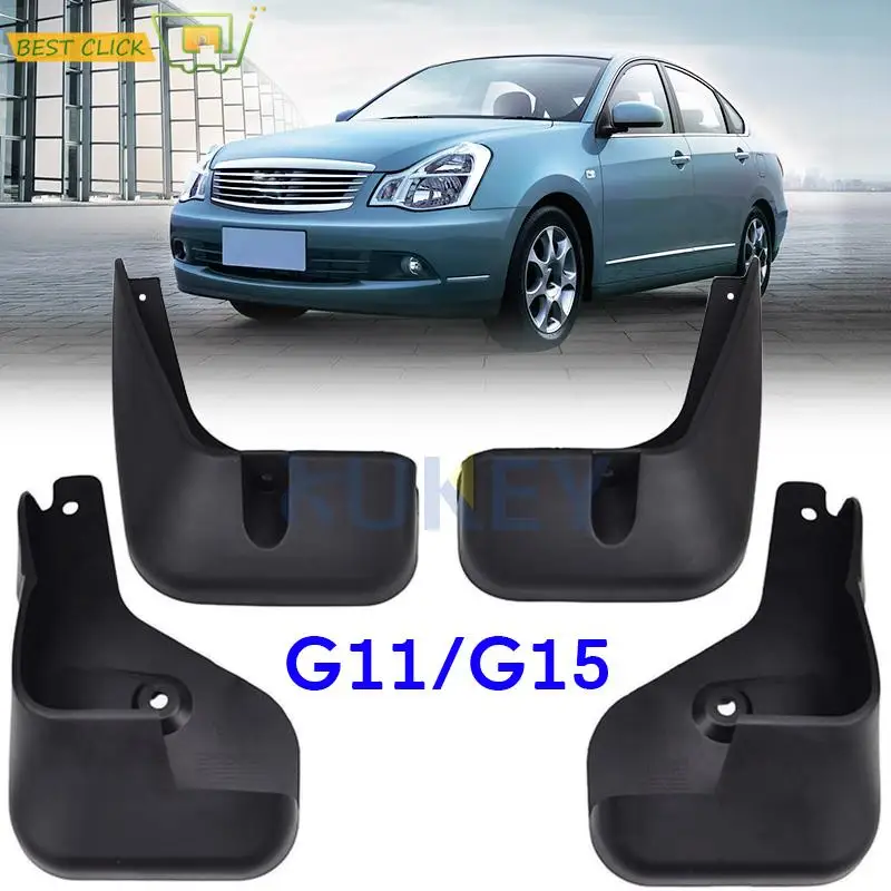 For Nissan Almera G15 G11 RU-Version 2012 - 2018 Bluebird Sylphy Splash Guards Mud Flaps Mudguards 2013 2014 2015 2016 2017