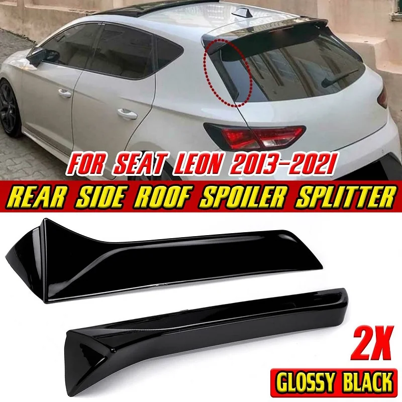 

For Seat Leon spoiler tail wing trunk piano black color 2 pieces additive spoiler ABS plastic car accessory for Leon FR Cupa