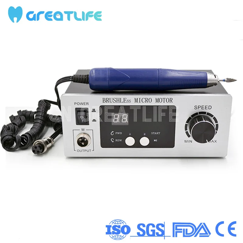 70,000 RPM Non-Carbon Brushless Aluminium Shell Polishing Unit lab Laboratory electric micromotor dental brushless micromotor