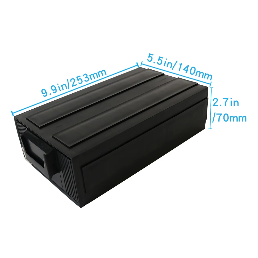 Q-DB3 253X140X70mm Antistatic Black Bins Conductive SMD IC ESD Storage Drawers Plastic Organizer Boxes