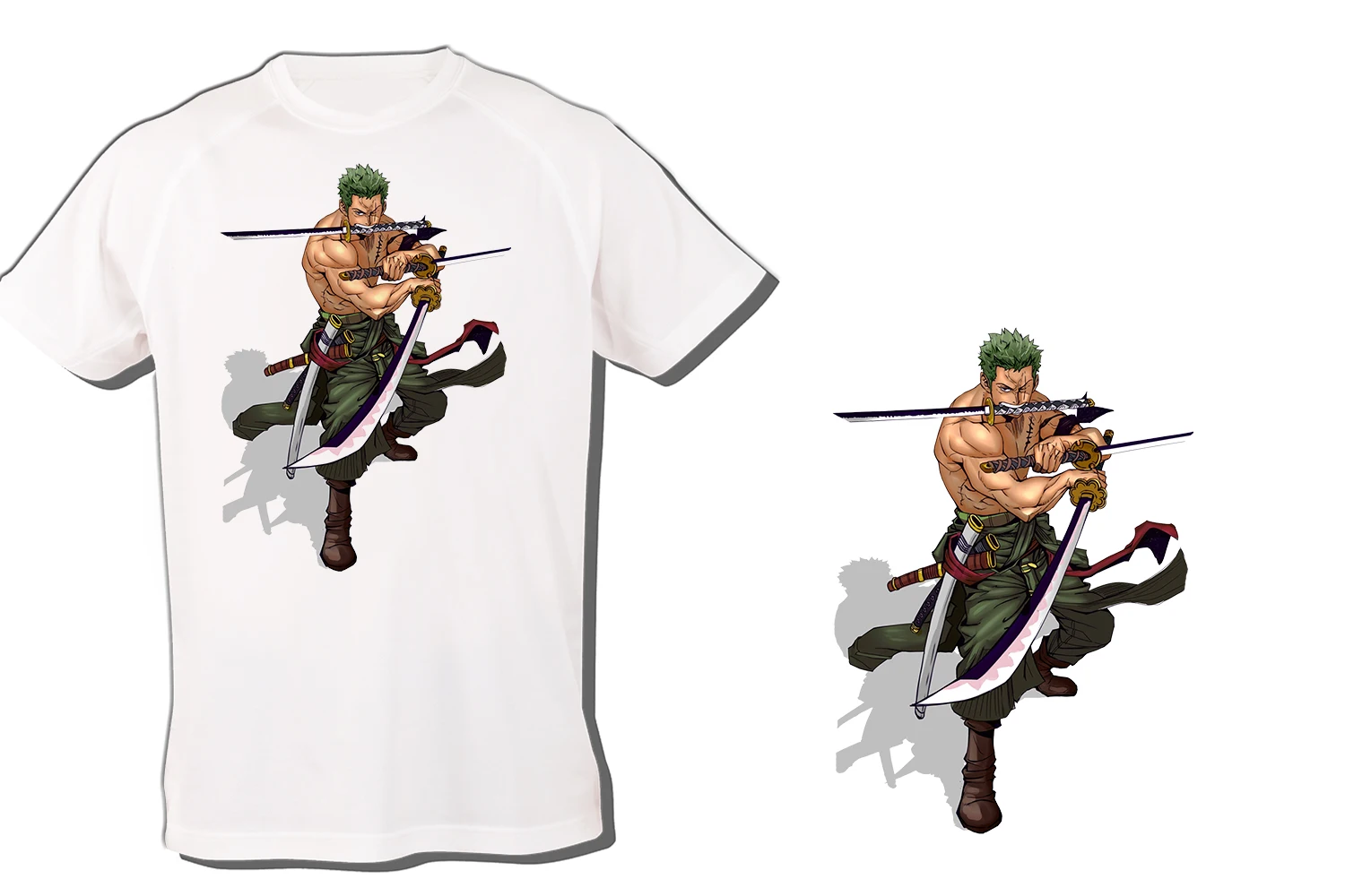 T-SHIRT A3 ZORO THREEFOLD KATANA PIRATE T-shirt