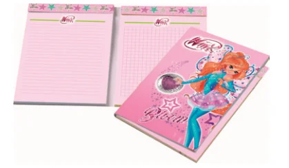 Girl Winx club notebook striped checkered spiral school notebook school stationery supplies two-sided notebook block note gift products