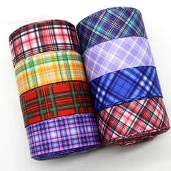 10 Yards 25MM 38MM Lattice Ribbon  DIY Handcrafted Materials Bows Sewing Fabric Gift package Grosgrain Ribbons Plaid