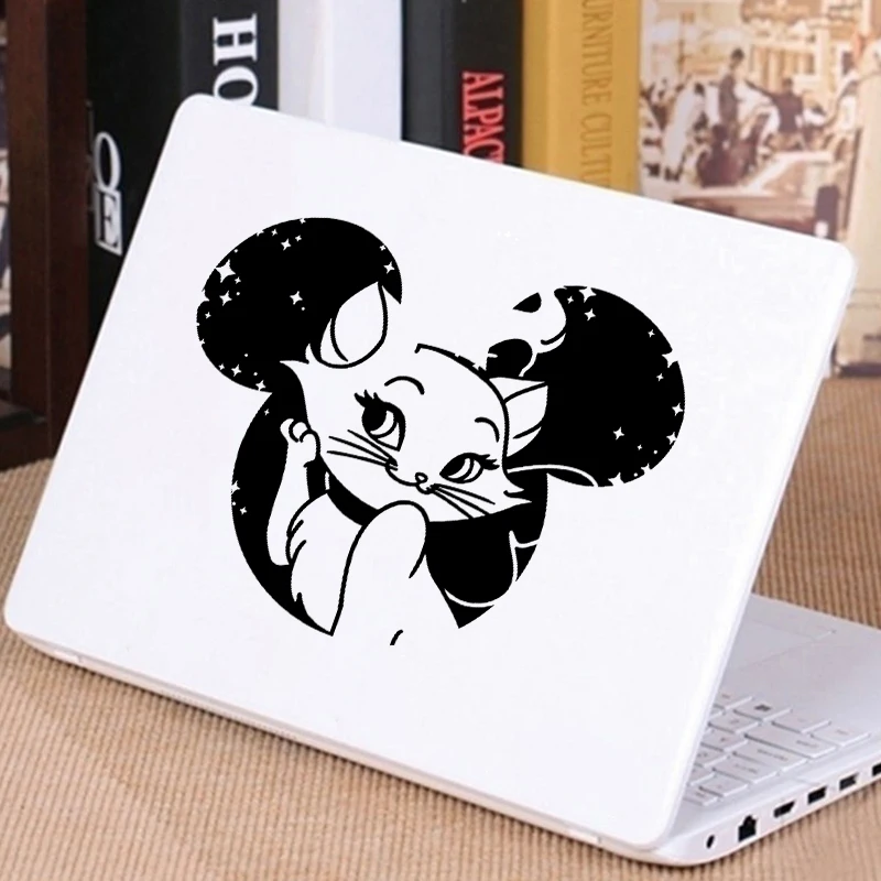 Aristocats Vinyl Stickers For Laptop Cup Water Bottle Decoration Marie Cat Car Styling Decal Self-adhesive Removable Sticker