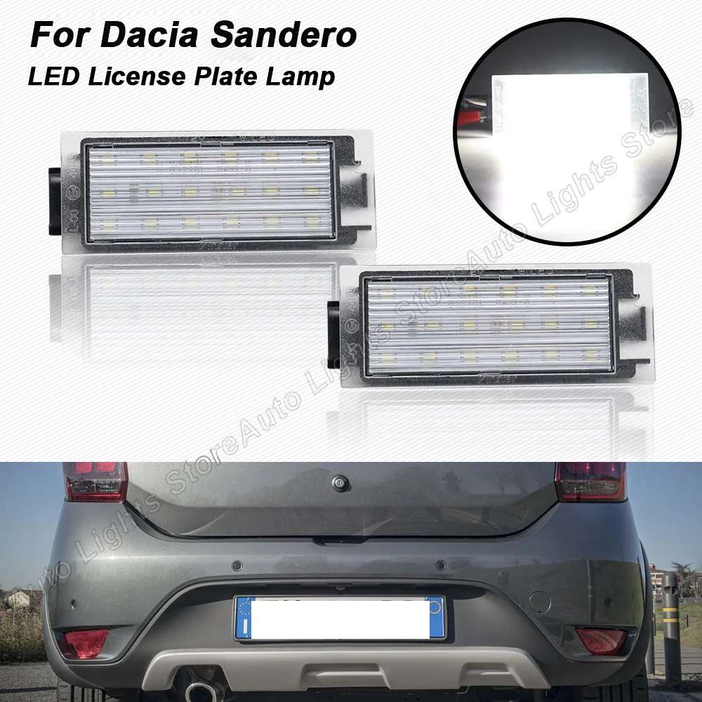 

2PCS LED License Plate Lights For Renault Clio Kadjar Kangoo Laguna Megane Traffic Master Twingo Wind LED Number Plate Lamps