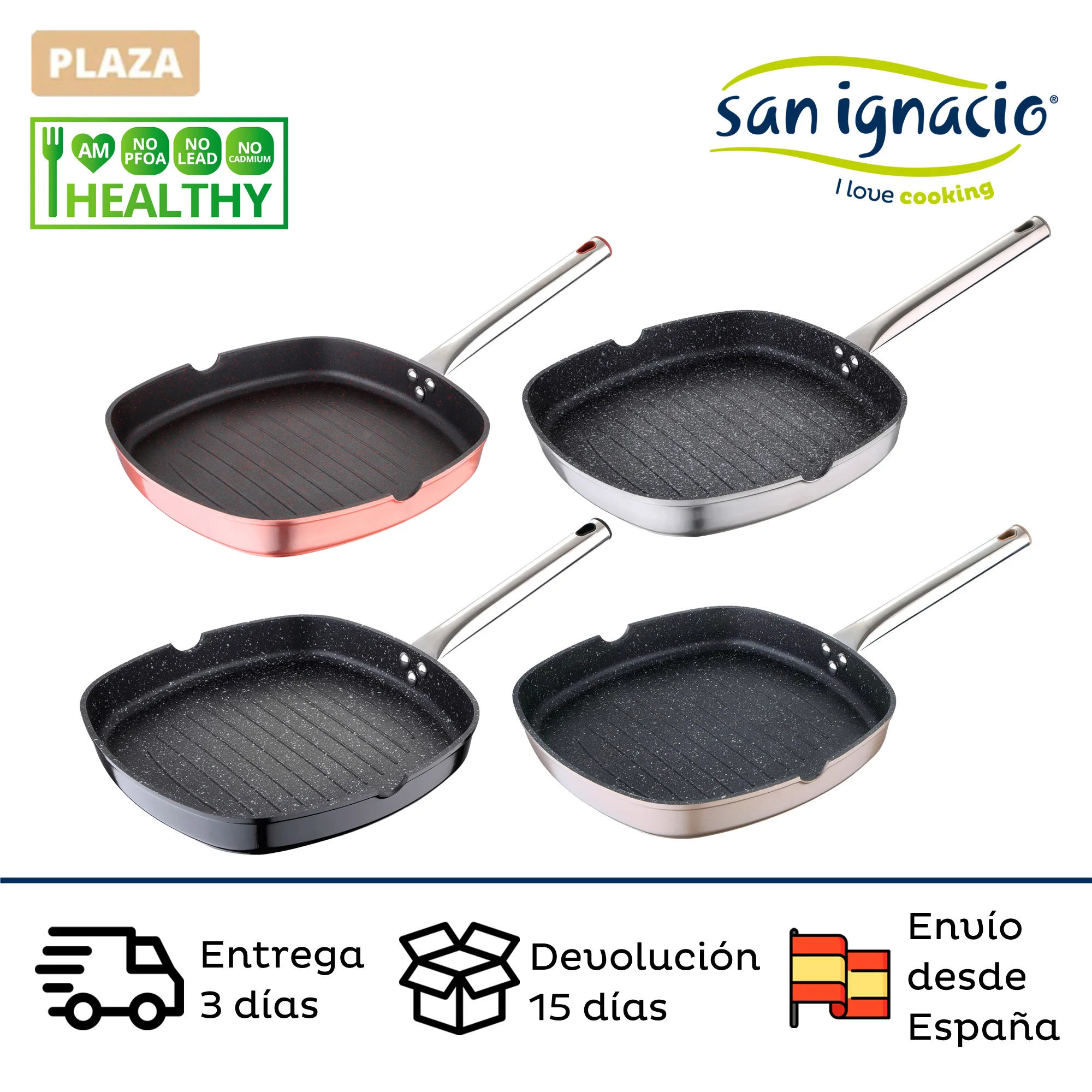 28 cm forged aluminium roasters fit for SAN IGNACIO induction Neon collection