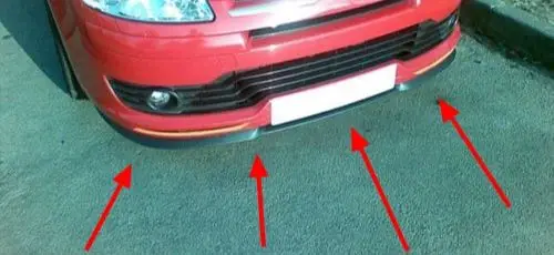 For Citroen C4 CUPRA R Front Bumper Lip Universal 3pcs Diffuser Black Bumper Lip Spoiler Body Kit Tuning