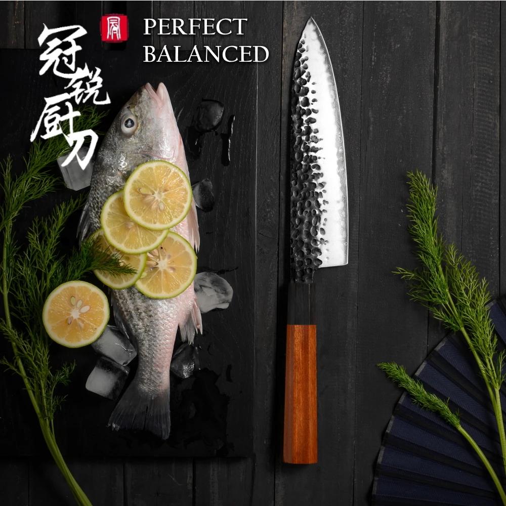 Handmade Chef Knife 2 Layers Japanese AUS10 Stainless Steel ECO Friendly Kitchen Cooking Tools Vegetables Slice Professional NEW