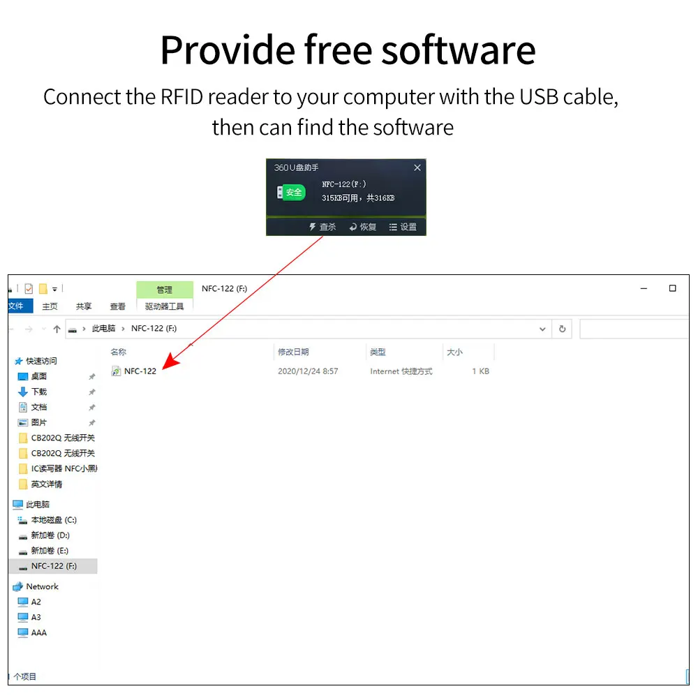 13.56Mhz RFID Copier Duplicator NFC Reader Writer Card Encrypted Programmer USB UID Tag Decoder 13.56MHz Encrypted Programmer