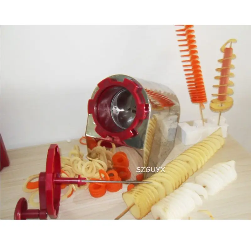 Máquina Manual de acero inoxidable para patatas fritas trenzadas, cortador de patatas en espiral, herramientas de corte en espiral para patatas fritas