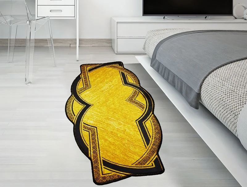 Yellow Black Color Decorative and Stylish Living Room Entrance Corridor Carpet Throw Rugs For Lounge