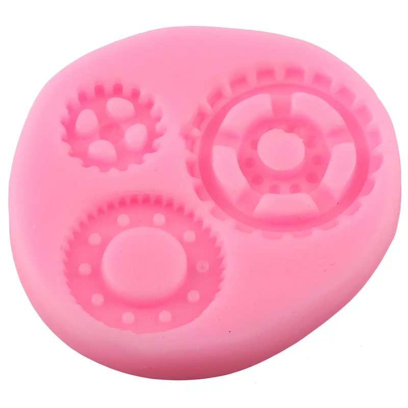 Industrial Mechanical Screw Gears Silicone Mold Cake Border Fondant Molds Cake Decorating Tools Jelly Candy Chocolate Moulds