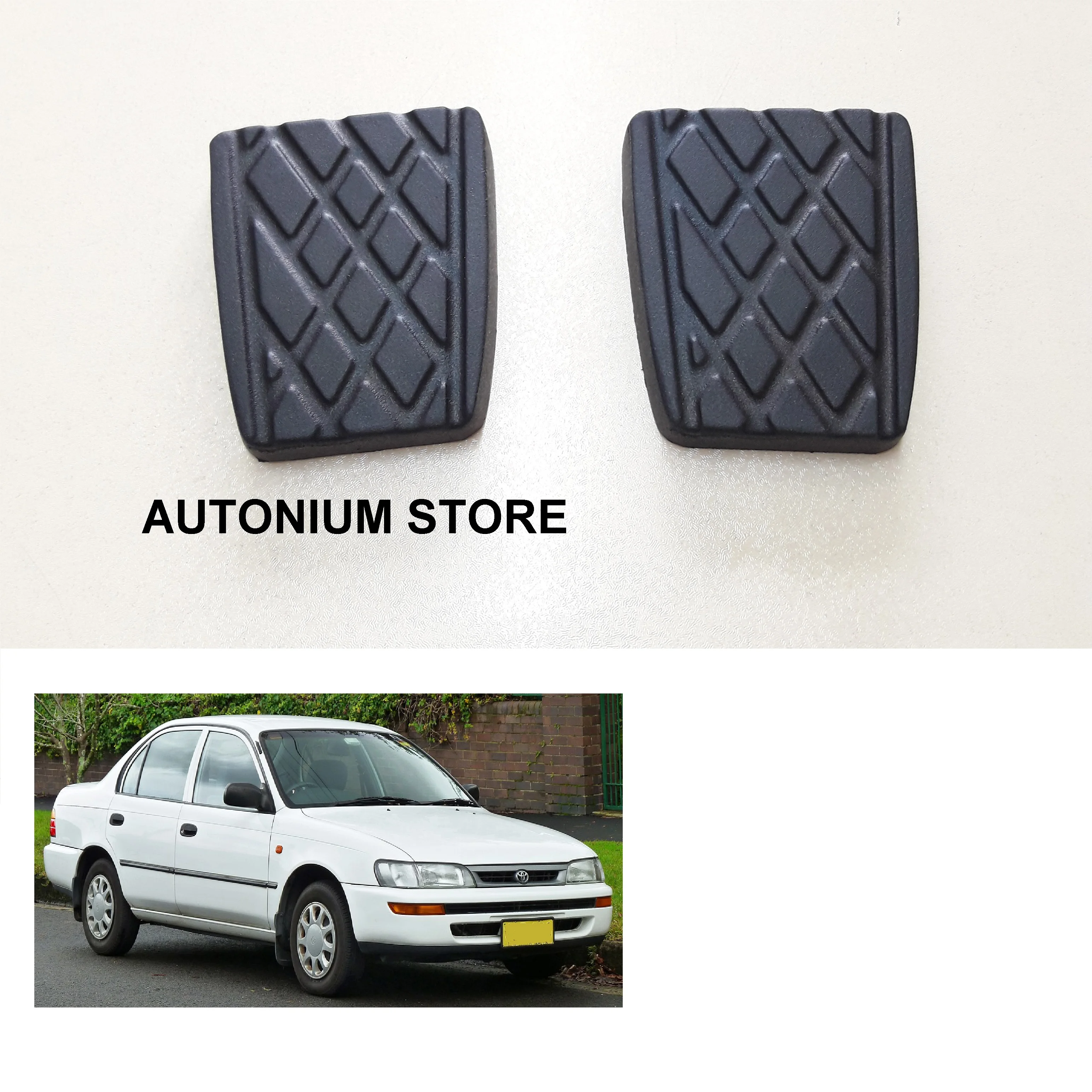 1 Pair Brake and Clutch Pedal Pad Cover Best Quality Rubber for Toyota Corolla