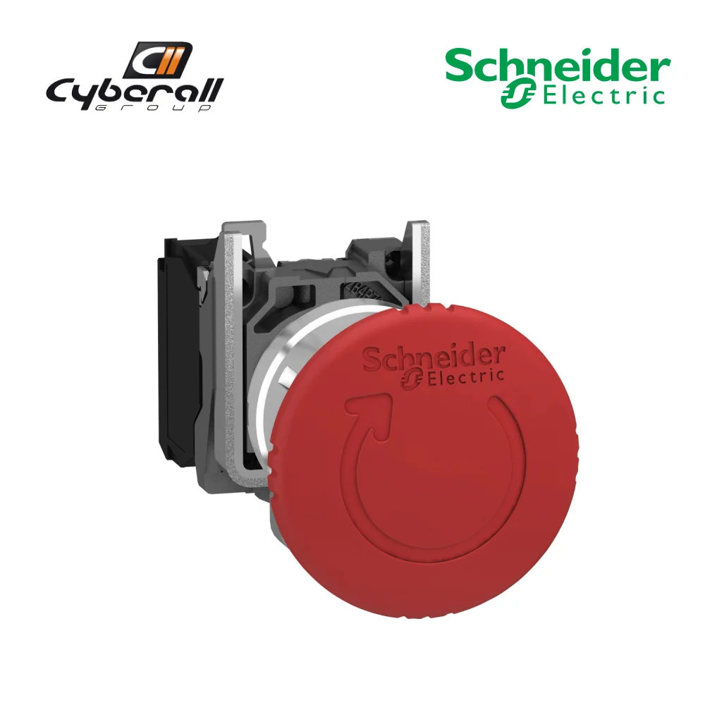 Schneider Electric-Cyberall-off monolithic pushbutton or emergency stop button with diameter 22 mm round head diameter 40mm-red Color reference: XB4BS8442