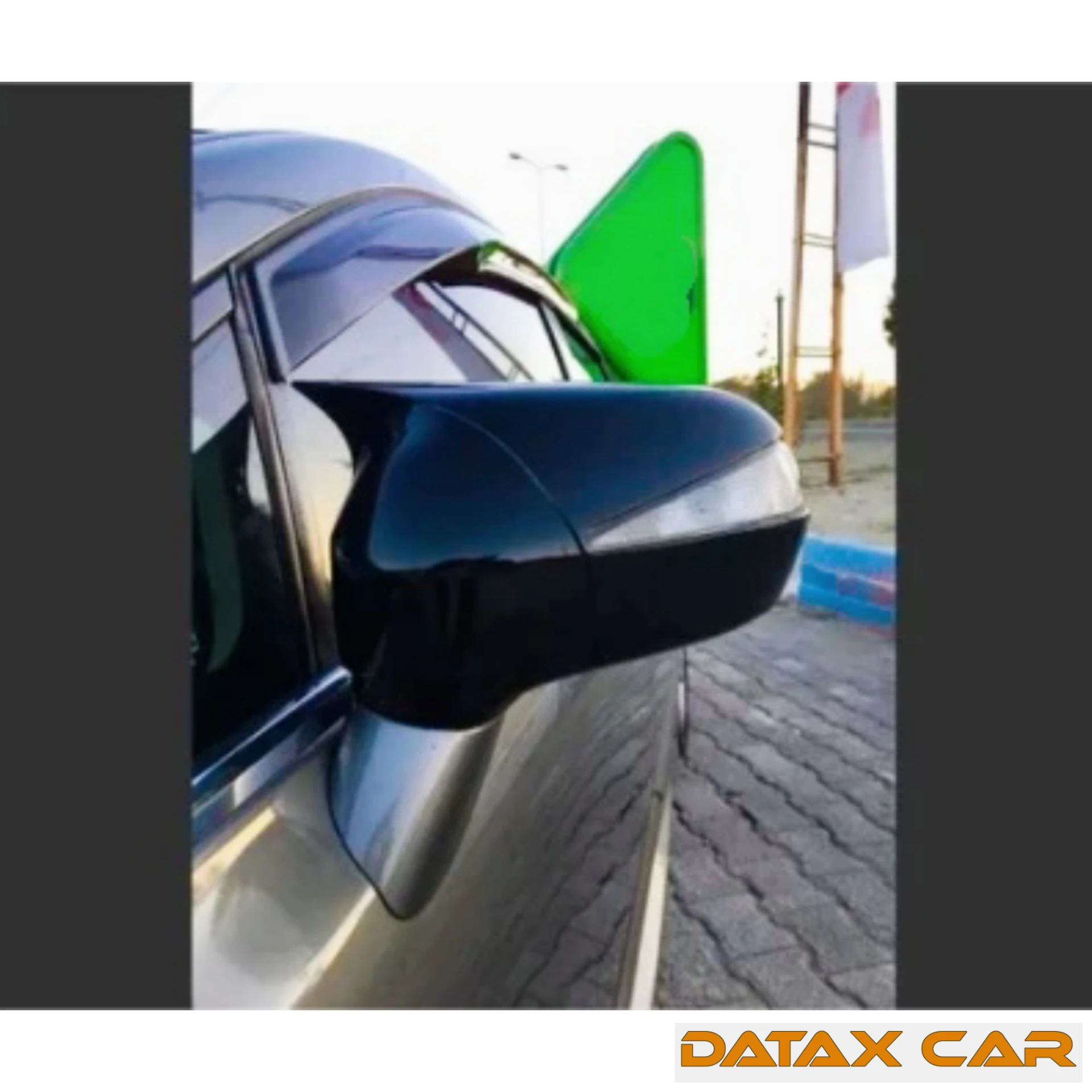 Bat Style Mirror Cover For Honda Civic FD6 8th Gen M4 2006 2012 Rearview Mirror Cover 2 Pieces Cover Glossy Black Car Shields