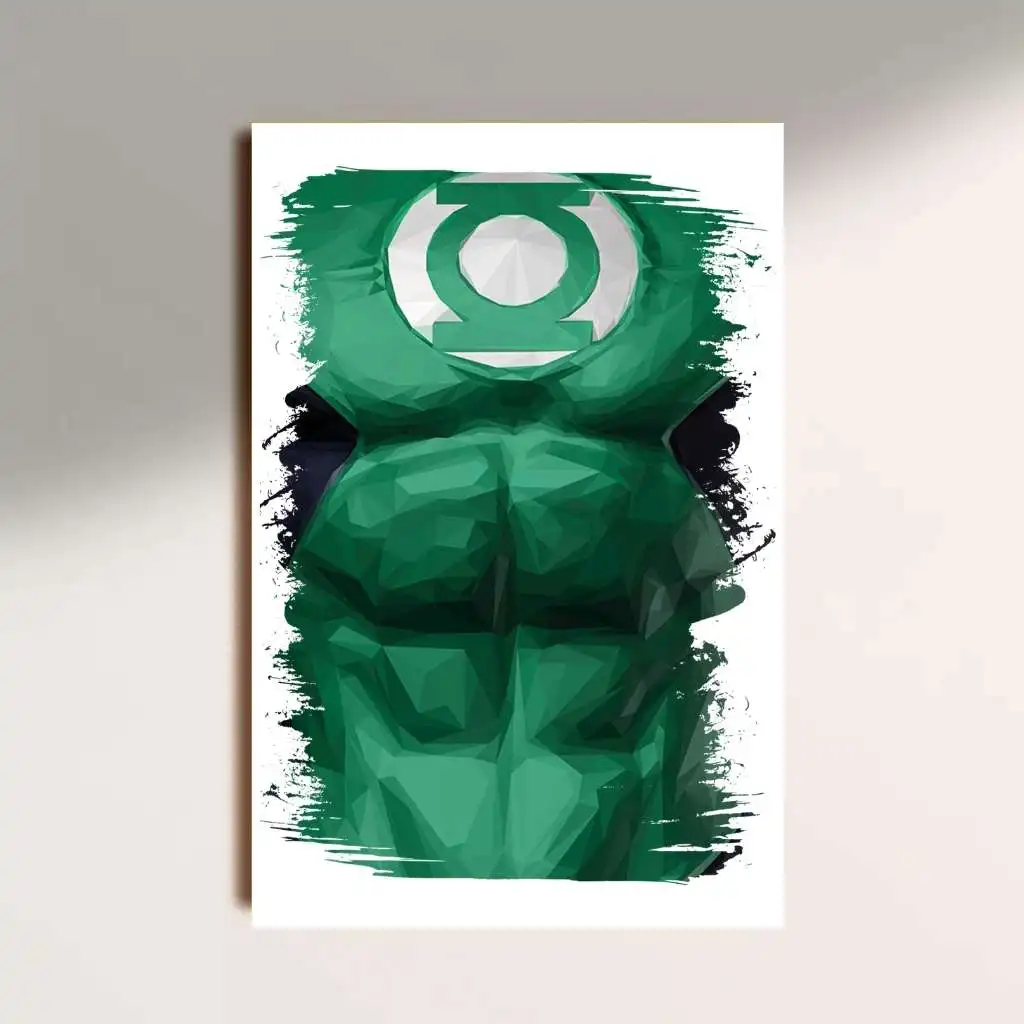 Decorative Plate Super Hero Green Lantern Art