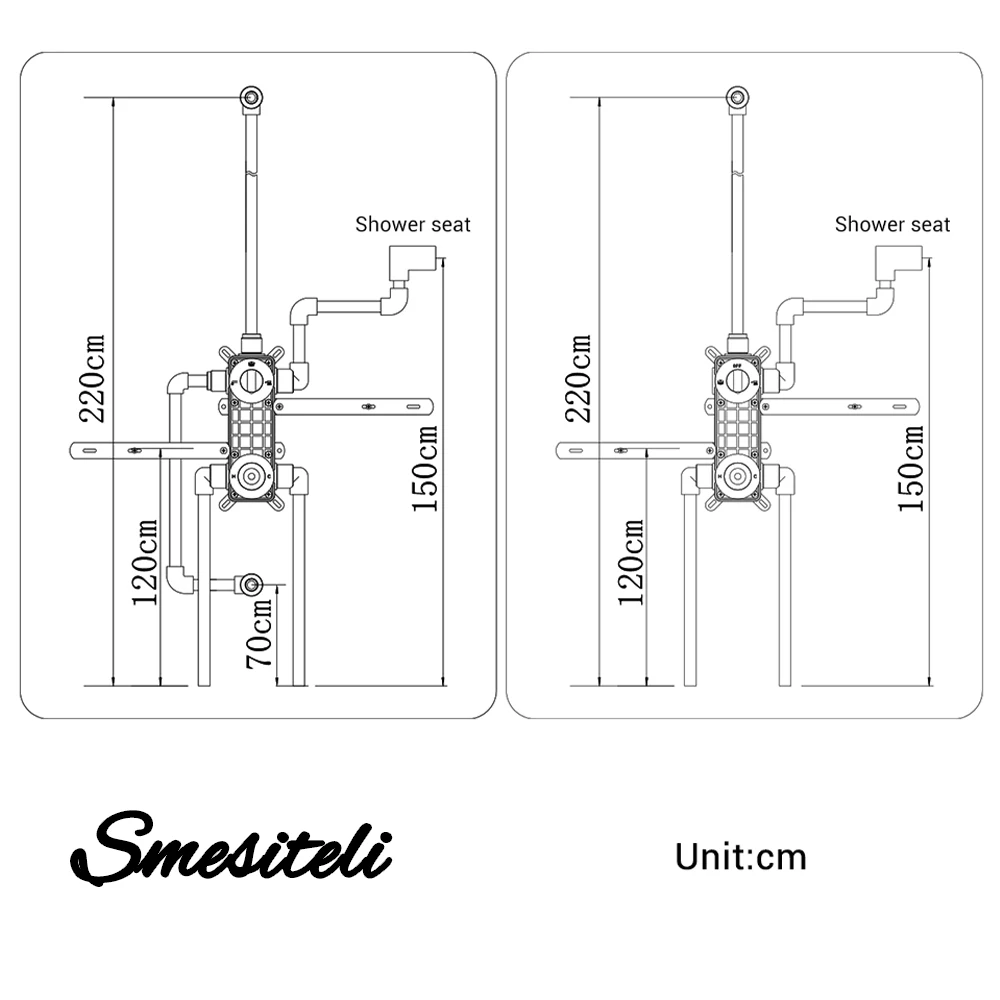 Bathroom Faucet Brushed Gold Hot And Cold Shower System Sets Diverter Valve Kit Mixer 8/10/12 Inch Rainshower Set Tap