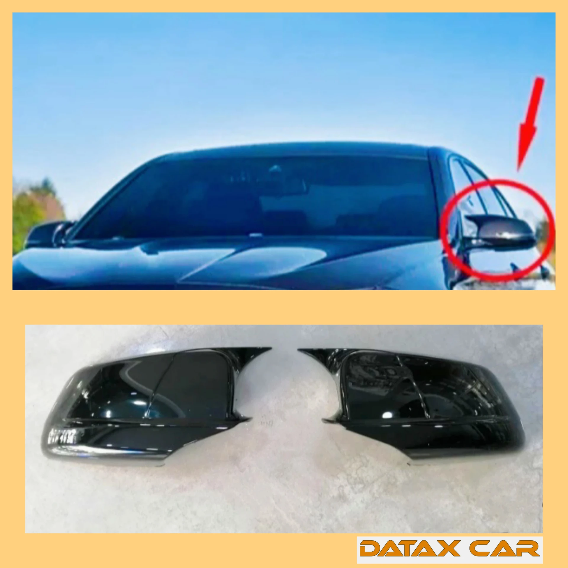 Bat Style Mirror Cover For BMW F10 520 LCI M5 2010 2013 car accessories 2 Pieces Cover Glossy Black Shields Exterior tuning