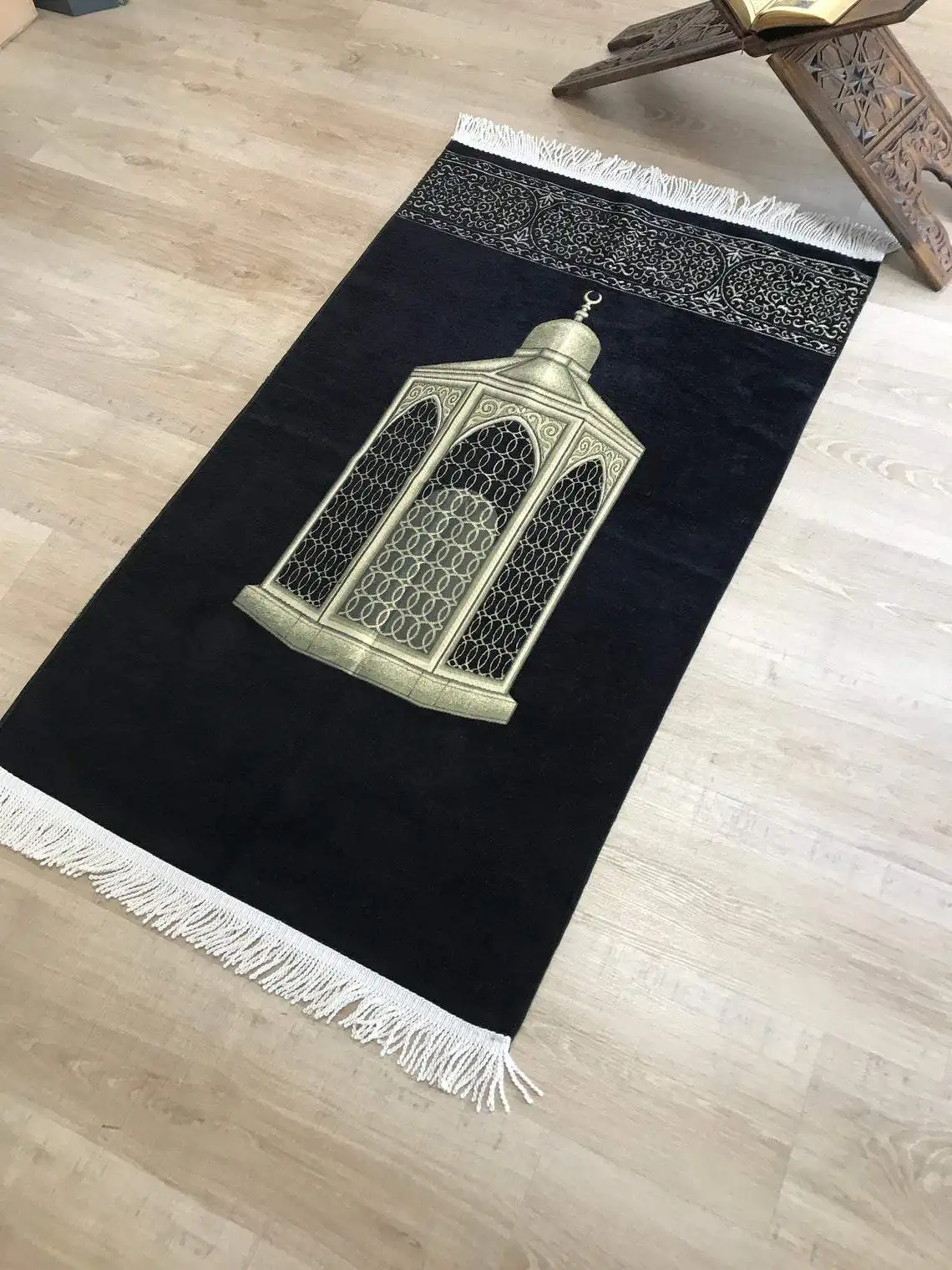 

Reis Prayer Rug Islamic Carpet Chenille Velvet Umrah Hajj Gift Wholesale Retail Worship Cover Qibla Authority of Ibrahim Kaaba