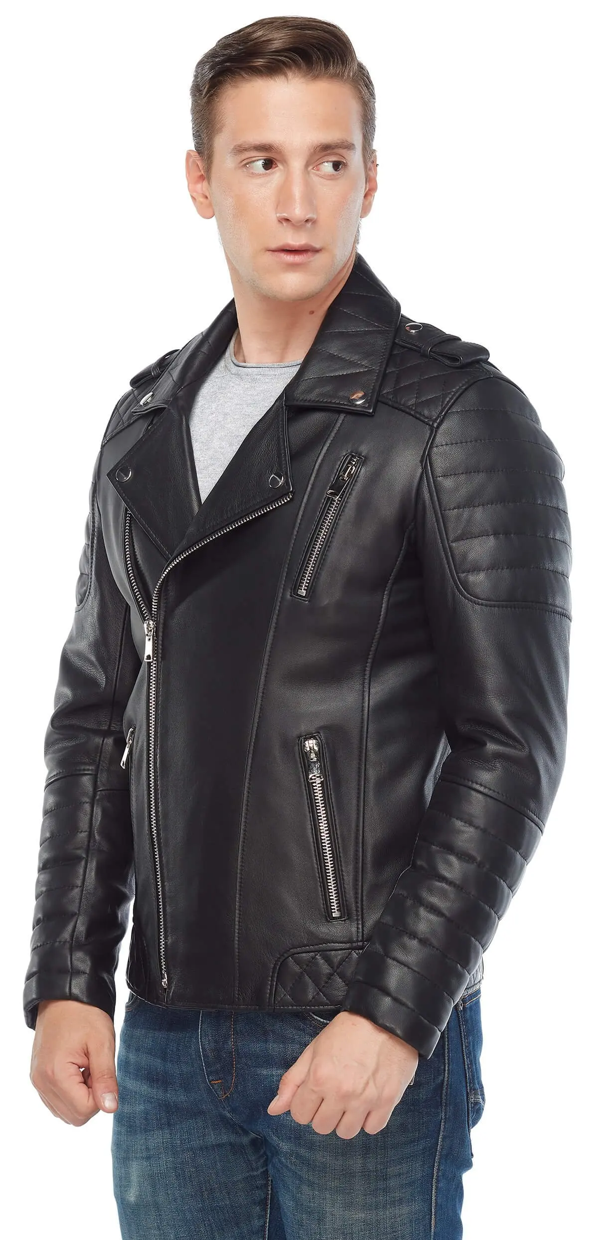 Jumbo-motero Montu Orjinal de piel de cordero para hombre, motero ajustado de talla grande, otoño e invierno, 2022