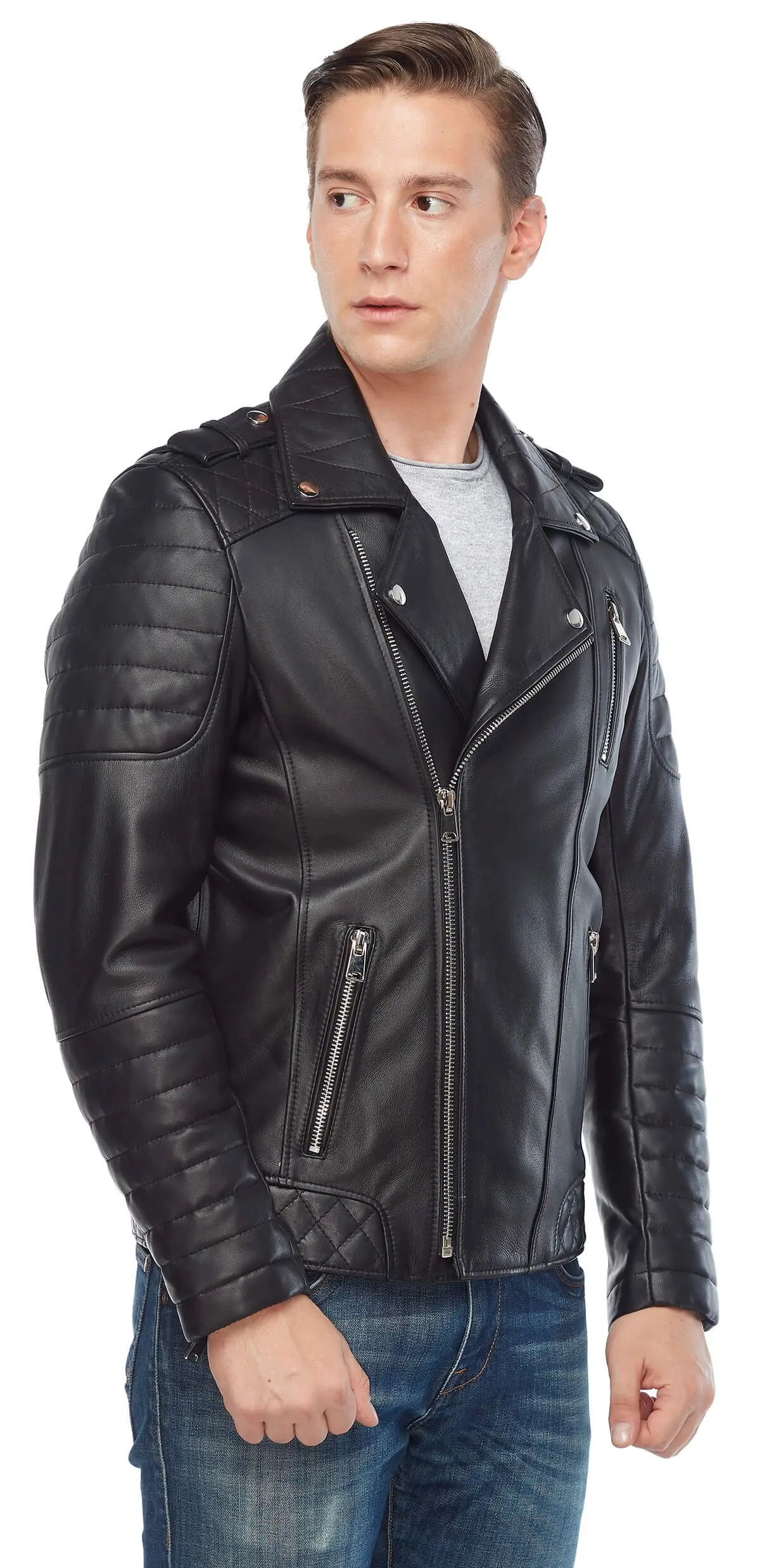 Jumbo-motero Montu Orjinal de piel de cordero para hombre, motero ajustado de talla grande, otoño e invierno, 2022