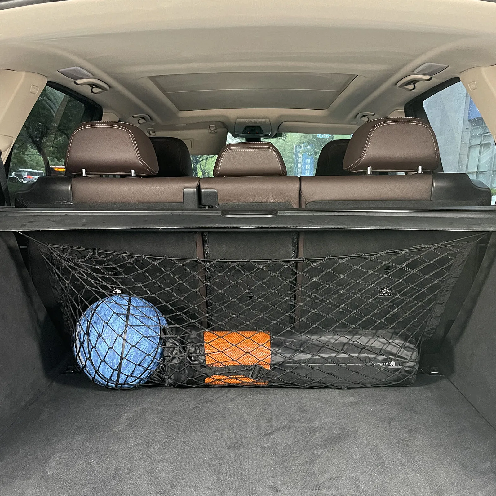 For BMW X5 E53 53 E70 E60 F15 F85 G05 M Sport 2019 2020 2021 Car Trunk Ceiling Luggage Storage Cargo Organiser Elastic Mesh Net