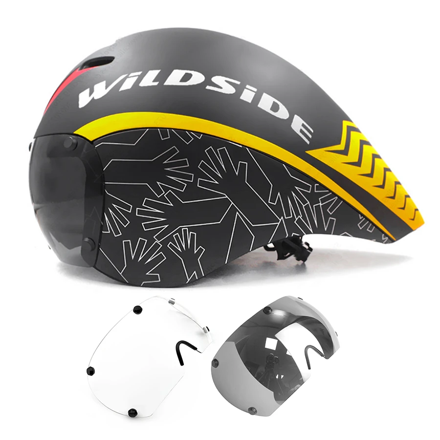 Tt Fietshelm Lens Bril Triatlon Tri Aero Racefiets Helm Tijdrit Race Fietshelm Mannen Casco Ciclismo Accessoires