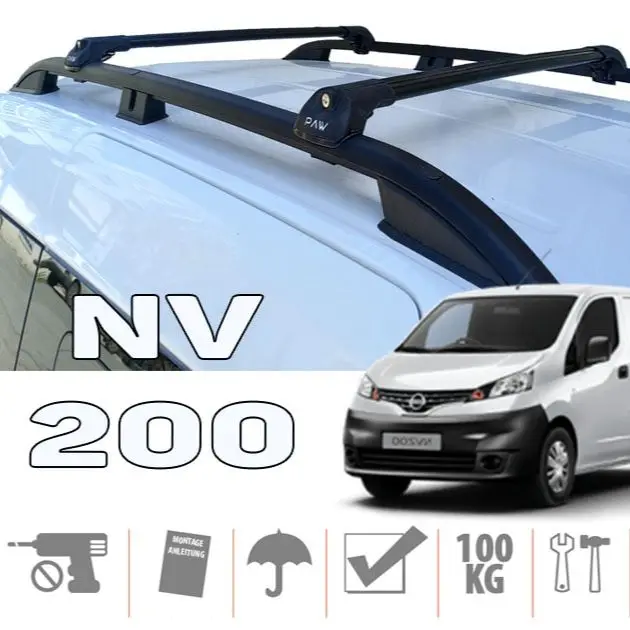 for Nissan NV200 Roof Rails and Cross Bars Paw Series Full Set Long