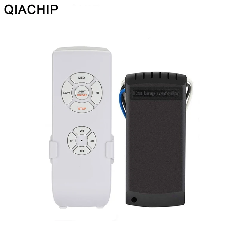 QIACHIP Universal Ceiling Fan Lamp Remote Control Kit AC 110-240V Timing Control Switch Adjusted Wind Speed Transmitter Receiver