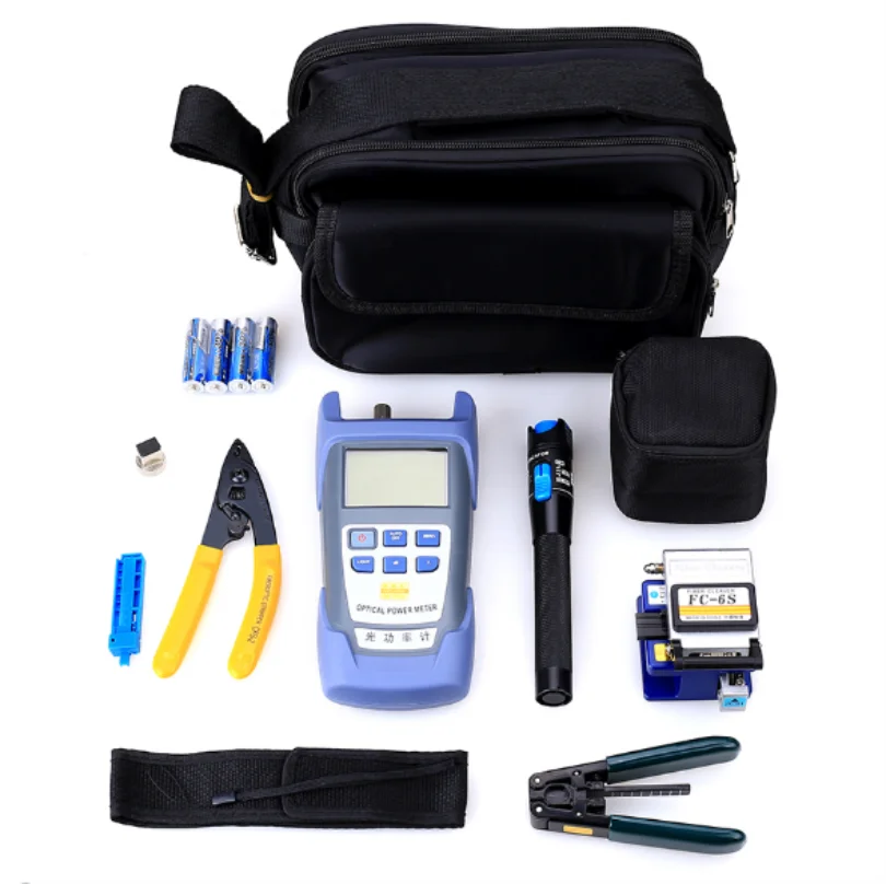 

Free shipping Fiber-Optic-Tool-Kit Power-Meter FTTH Optical Visual-Fault Lcator Cleaver-70-10dbm