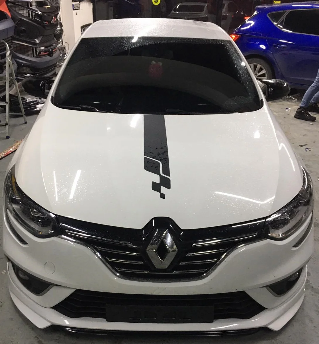 Renault Megane 4 için 2016-2020 Ön Tampon Dudak Abt Style Ön Tampon Etek Abs Plastik