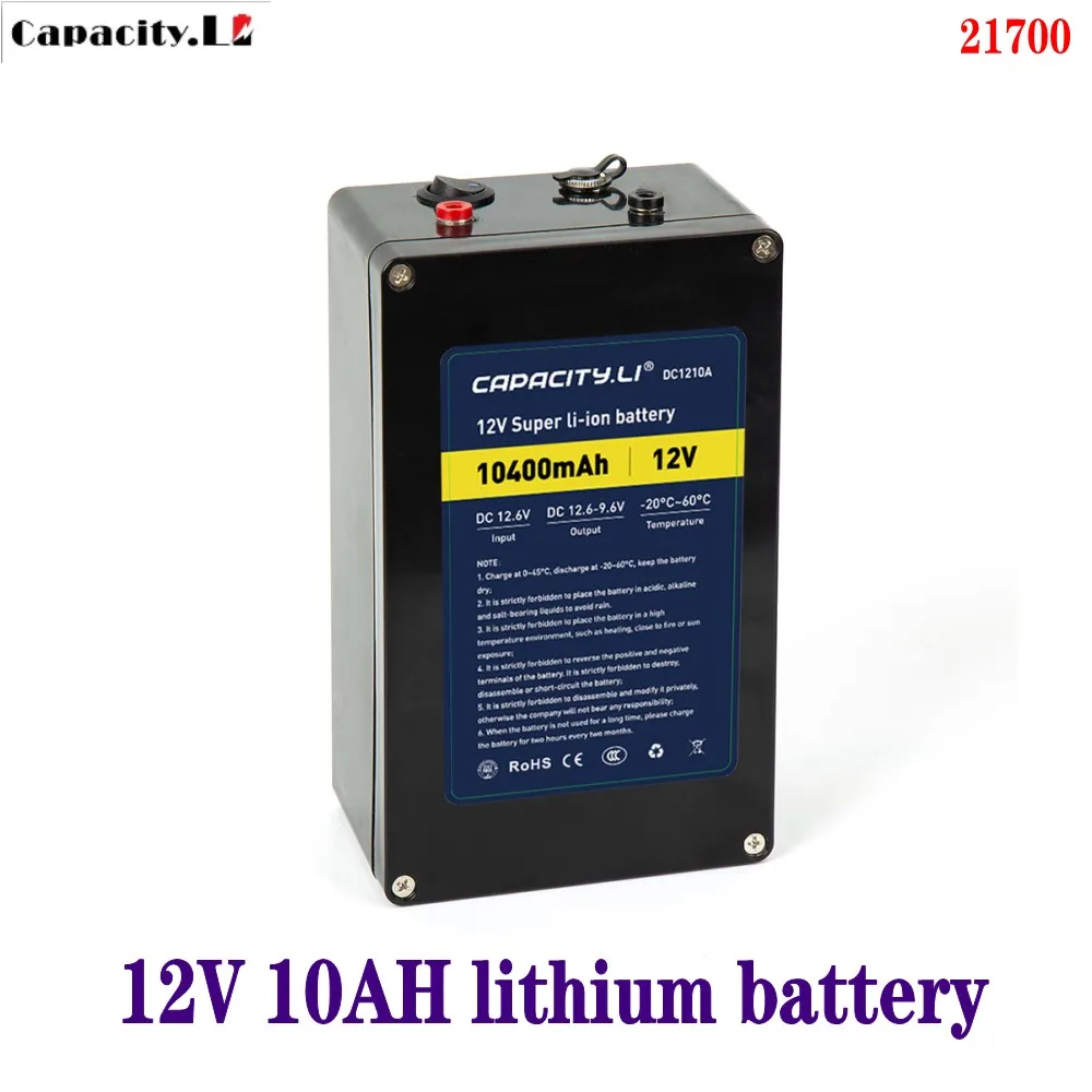 12V 20ah Rechargeable Battery Pack 10ah Lithium Batteries 21700 18650 26650 BMS Terminal Outdoor USB Mobile Phone Power Bank